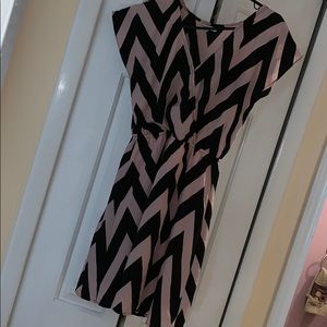 Pink and black dress